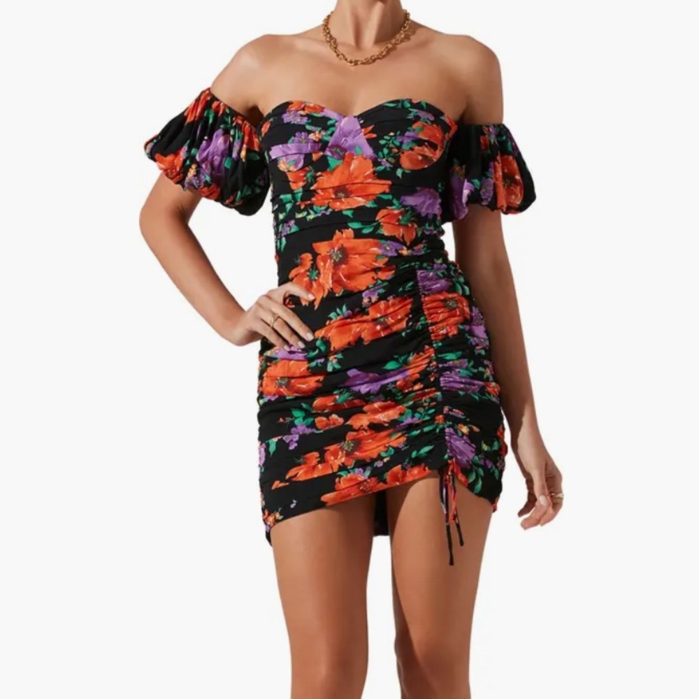 Astr floral mini dress